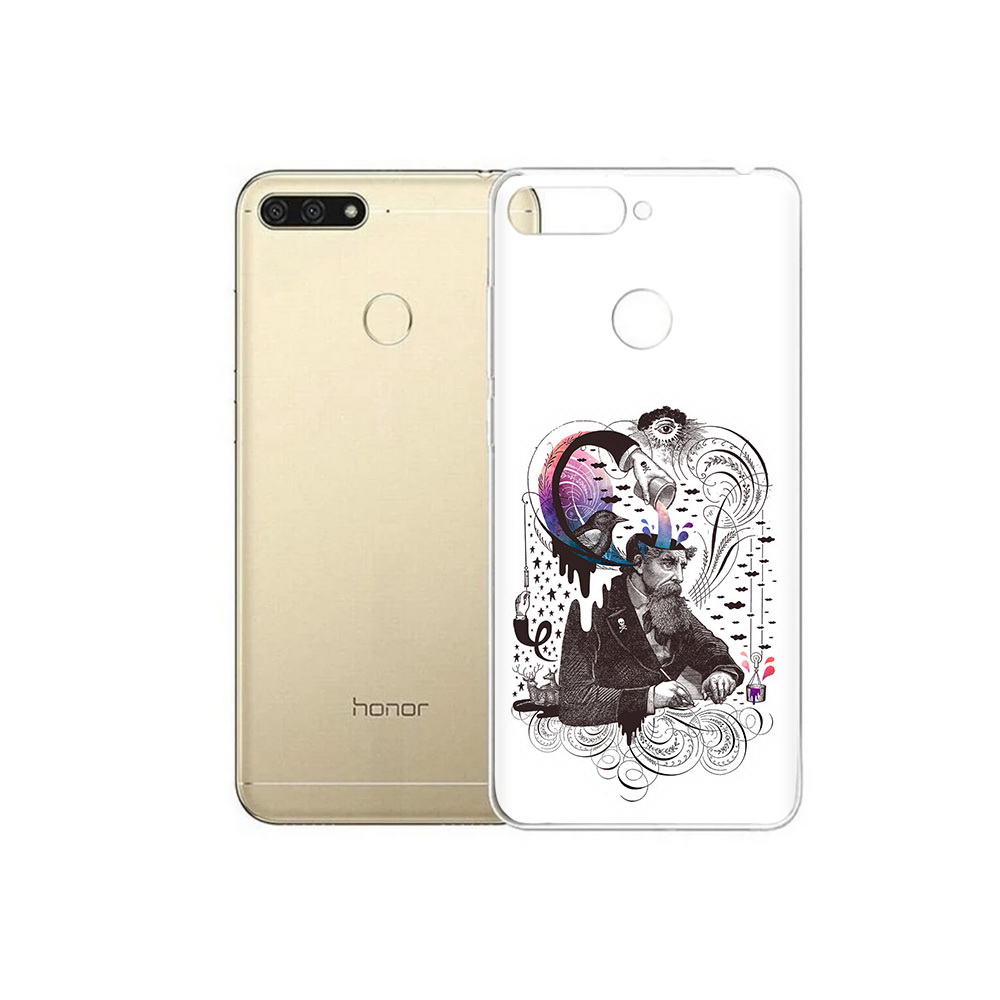 

Чехол MyPads Tocco для Huawei 7C абстракция думающий мужчина (PT111175.61.210), Прозрачный, Tocco