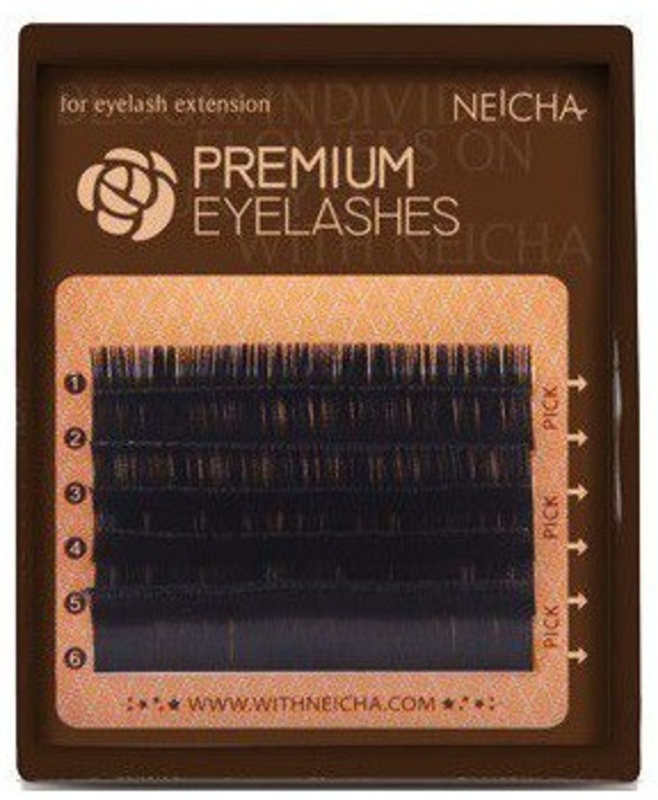 

Ресницы черные NEICHA Premium MINI 6 линий C 0,10 6 mm, Черный