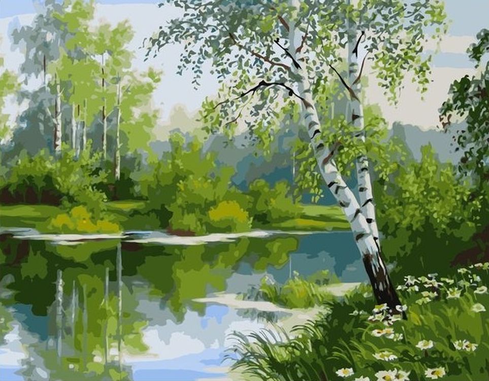 

Картина по номерам Paintboy (Premium) Лесная река, Лесная река