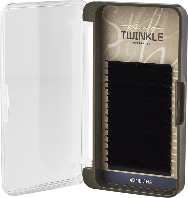 

Ресницы черные Refinado Twinkle 16 линий C 0,10 9 mm, Черный