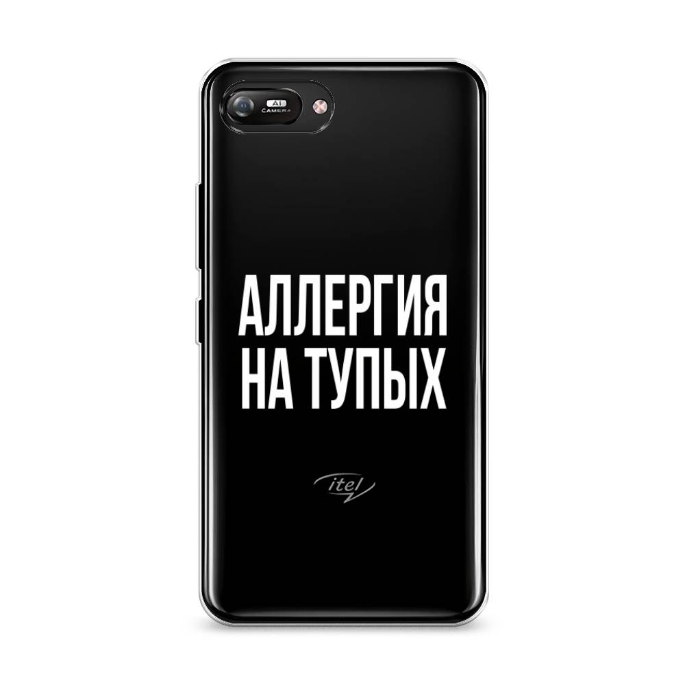 

Чехол Awog на Itel A25/A35 "Аллергия на тупых", Белый;прозрачный