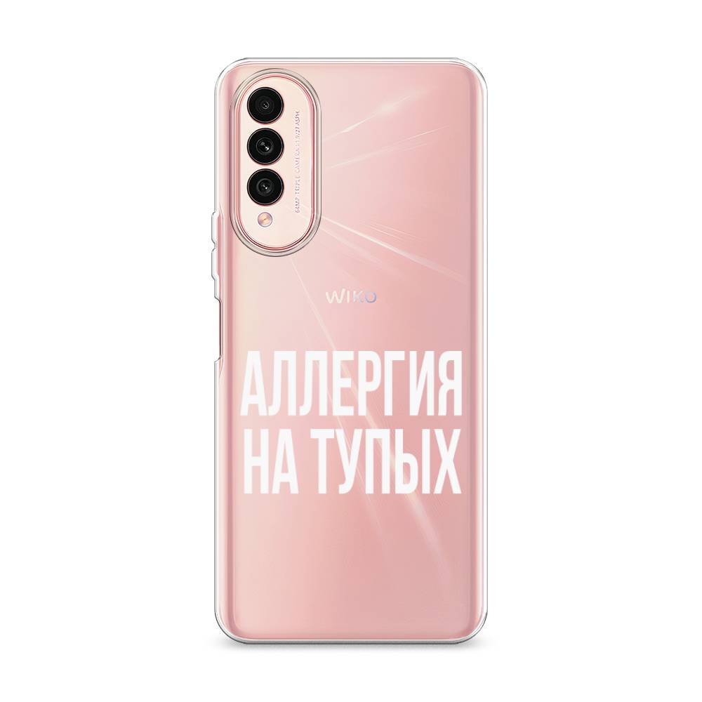 

Чехол Awog на Wiko T50 "Аллергия на тупых", Белый;прозрачный