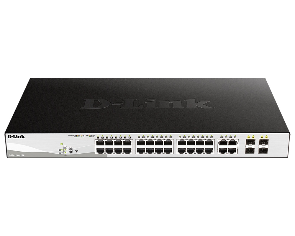 

Коммутатор D-Link SMB DGS-1210-28P/FL DGS-1210-28P/FL1A черный, DGS-1210-28P/FL