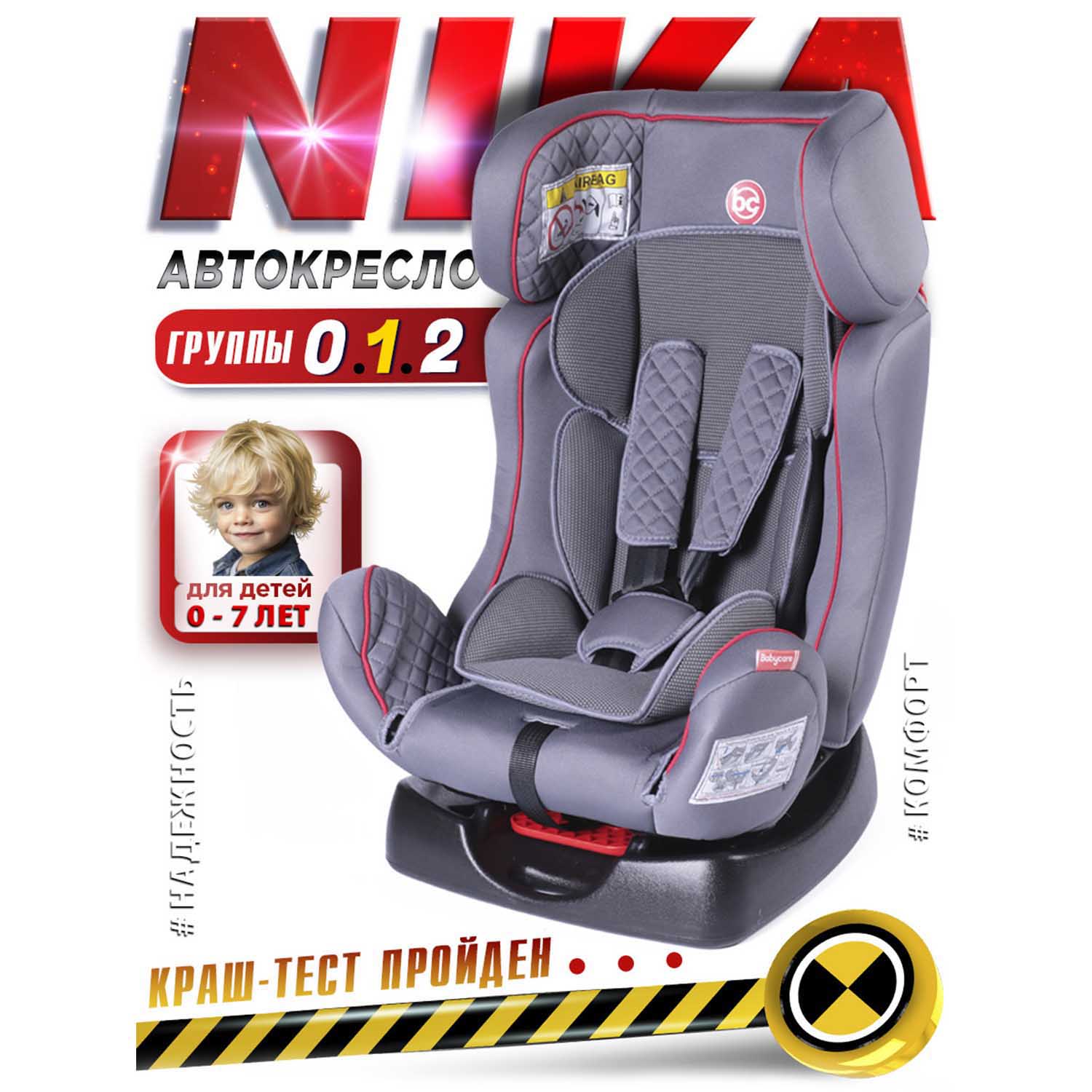 Автокресло Babycare Nika серый