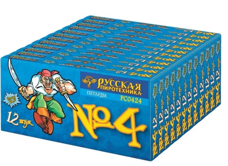 

Петарда Русская пиротехника Корсар 4 РС0424 12 шт., Корсар 4