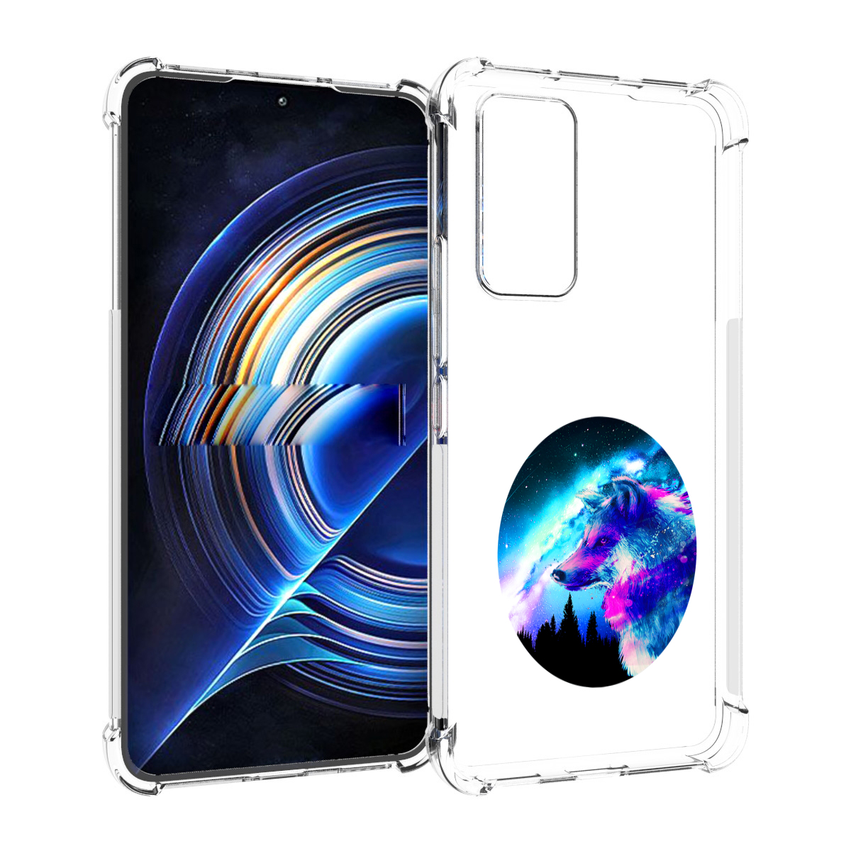 

Чехол MyPads голубой волк для Tecno Camon 19 Neo, Прозрачный, Tocco