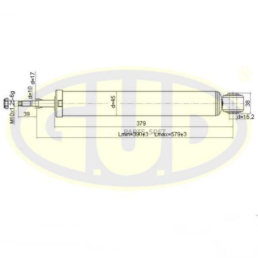 

Амортизатор Зад Газ GUD GSA777015