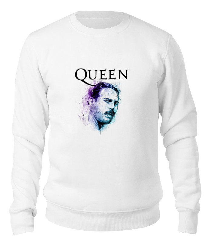 

Свитшот унисекс Printio Freddie mercury - queen белый L, Freddie mercury - queen