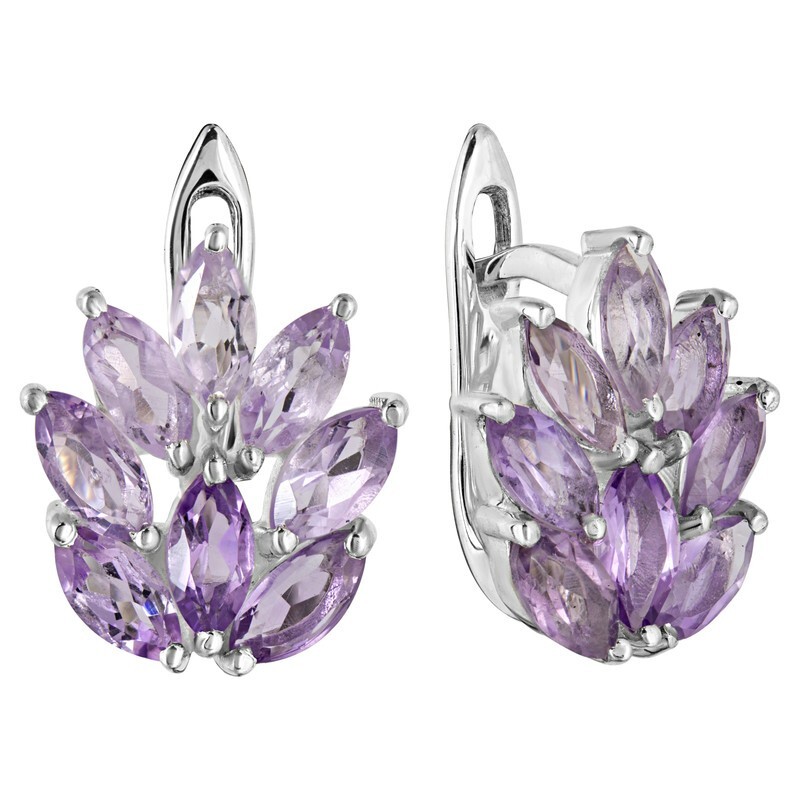 

Серьги из серебра с аметистом LAZURIT-ONLINE 8145NP, 8145NP