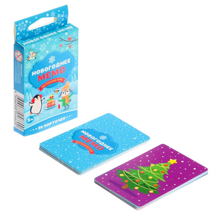 

Настольная игра Новогоднее МЕМО 2 шт