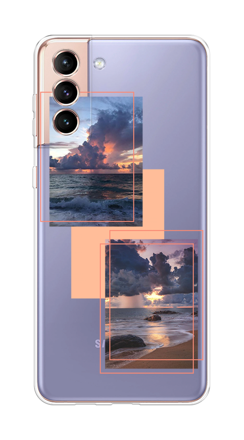 

Чехол на Samsung Galaxy S21 Plus "Sky collage", Розовый;прозрачный;синий, 2102150-1