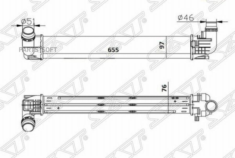 

SAT Радиатор интеркулера RENAULT DUSTER 1.5D 10-