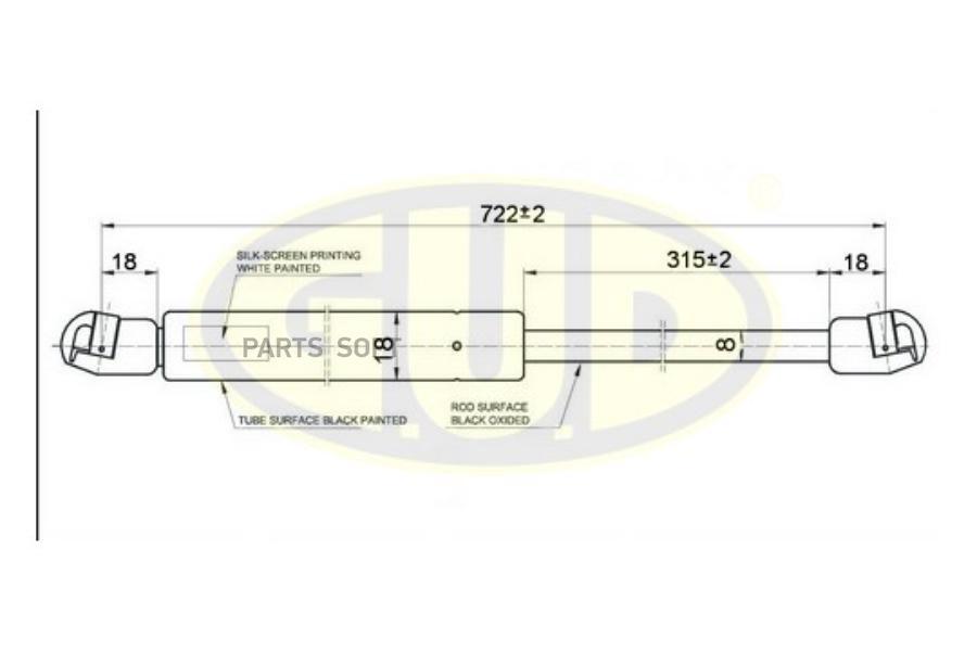 Амортизатор Капота GUD GGS010192