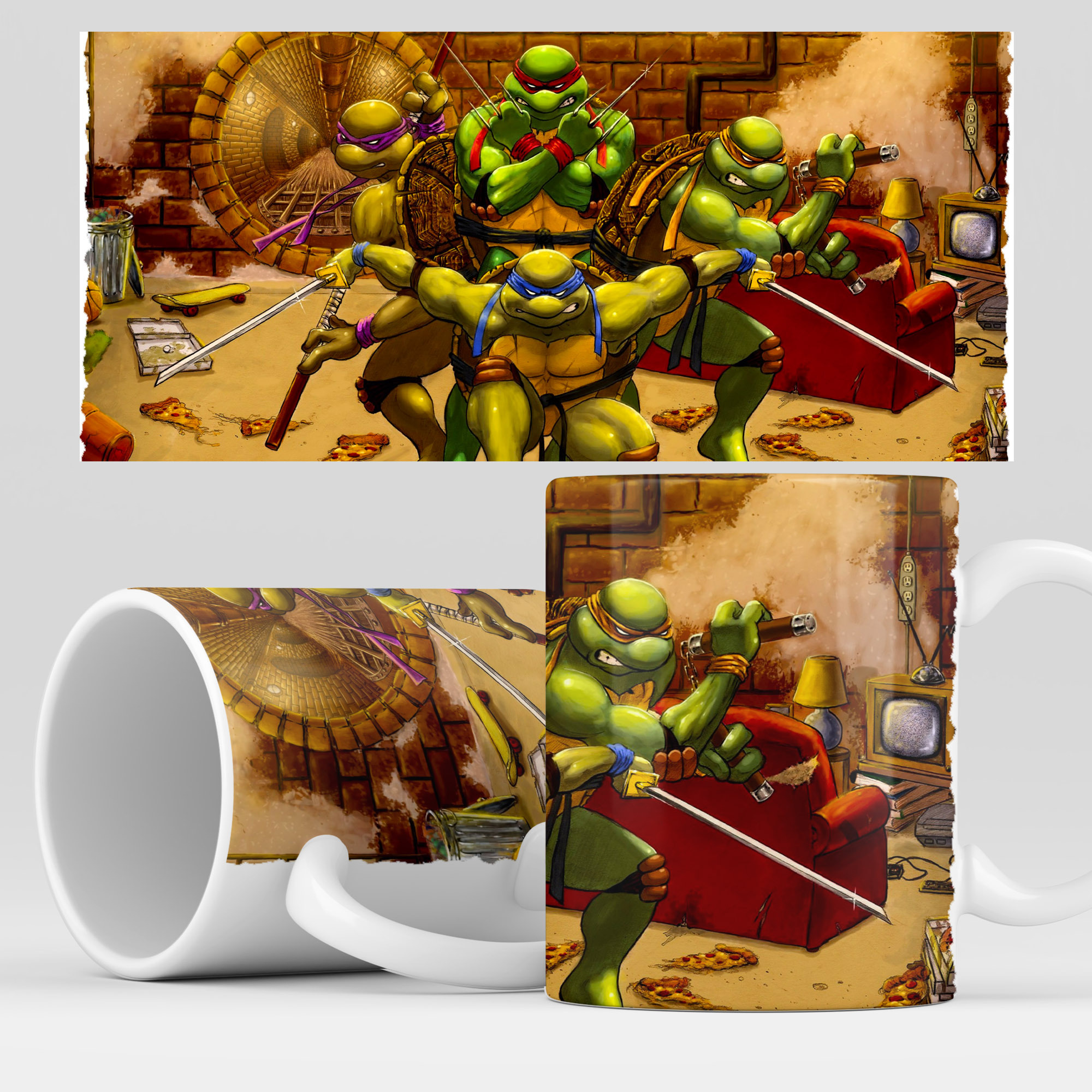 фото Кружка rocketcup с принтом "черепашки ниндзя" tmnt