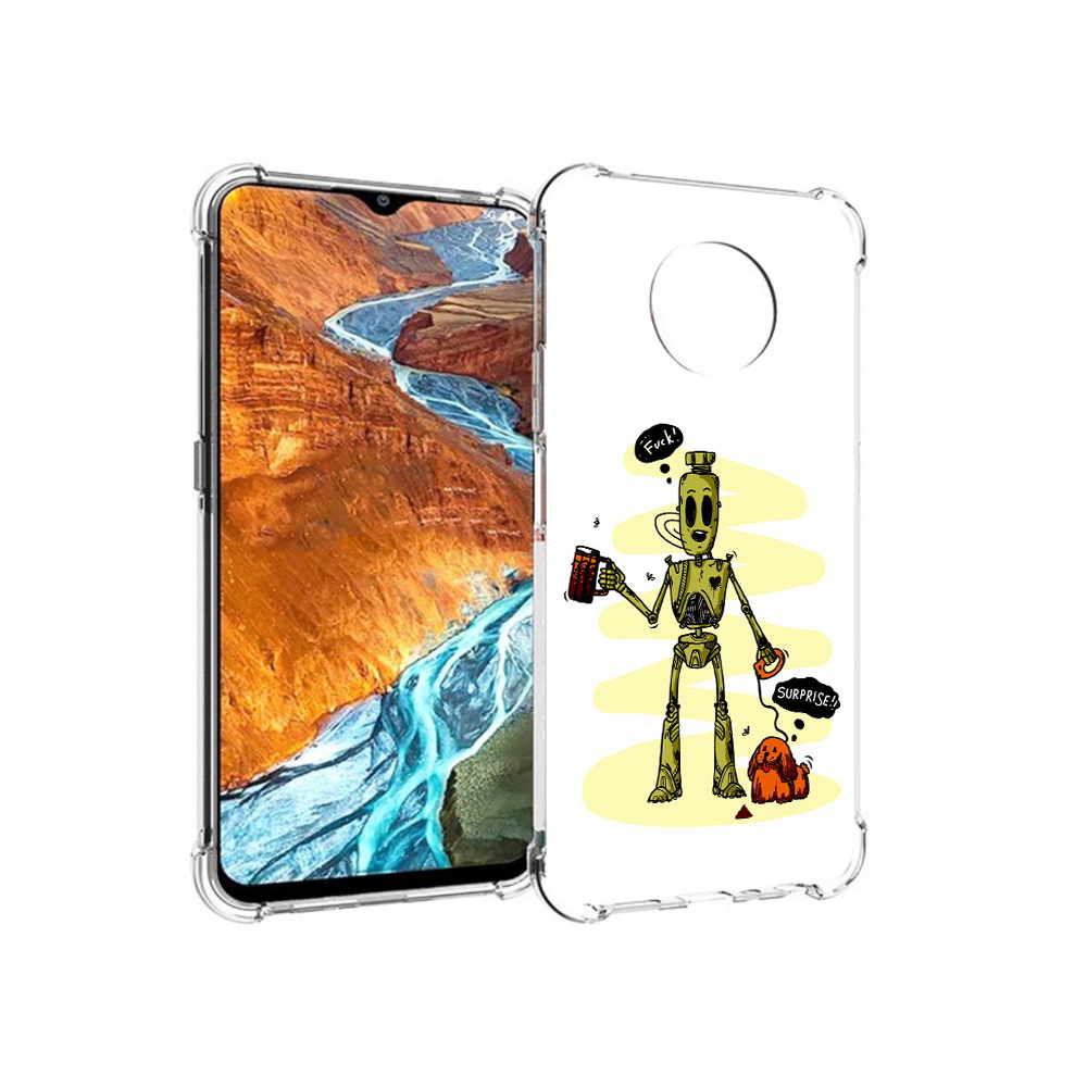 

Чехол MyPads Tocco для Nokia G300 прикольный робот (PT224563.108.557), Прозрачный, Tocco