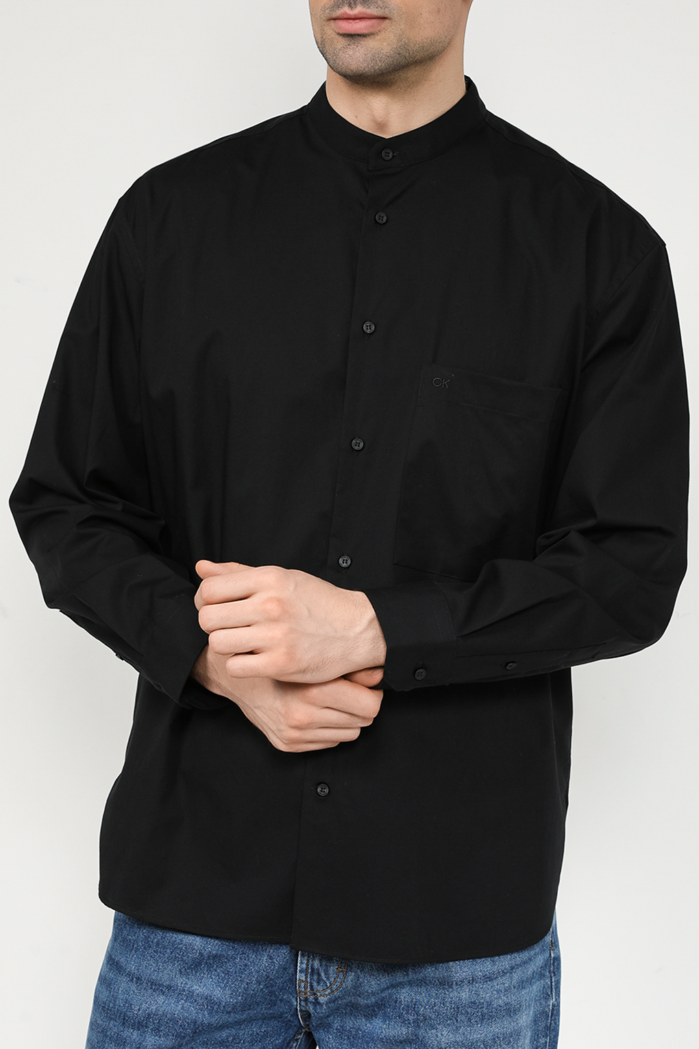 

Рубашка мужская Calvin Klein K10K111736 черная XL, Черный, K10K111736