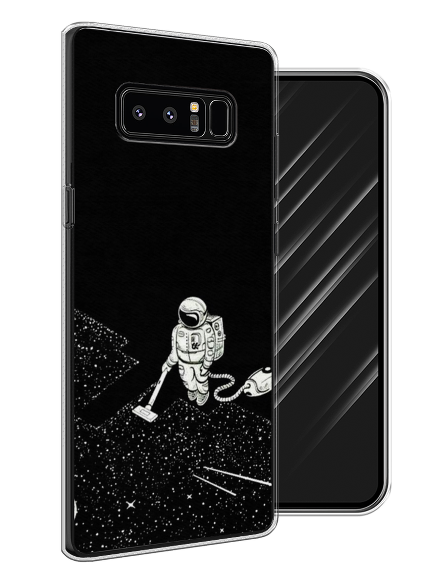 

Чехол Awog на Samsung Galaxy Note 8 "Космонавт с пылесосом", Белый, 25250-4