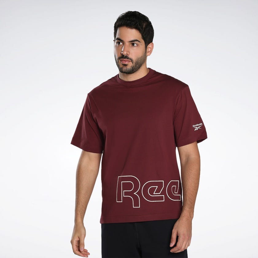 

Футболка мужская Reebok 100071252 бордовая L, Бордовый, 100071252