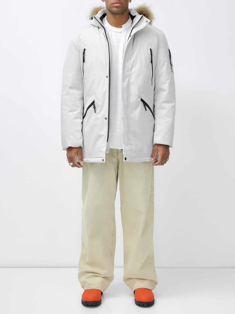 

Парка мужская NoBrand AD606_1 серая 3XL, Серый, AD606_1