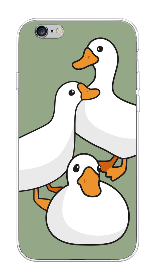 

Чехол на Apple iPhone 6/6S "Утиное трио", Оранжевый;белый;серый, 0104S50-1