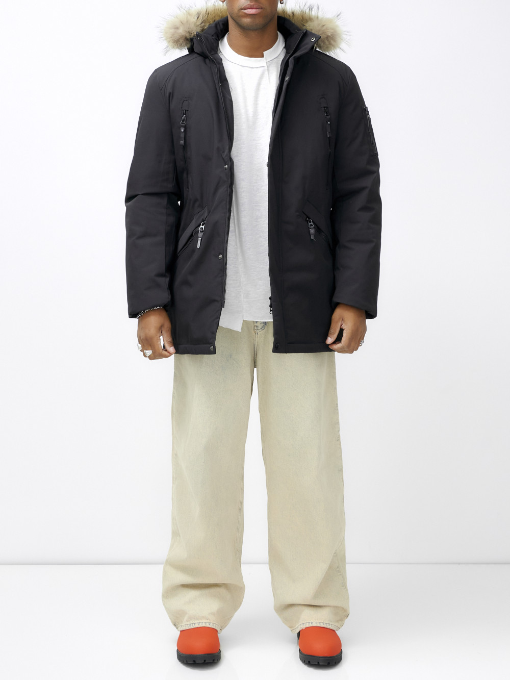 

Парка мужская NoBrand AD606_1 черная 3XL, Черный, AD606_1