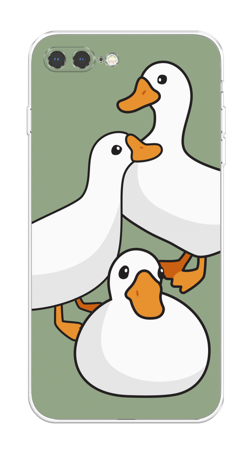 

Чехол на Apple iPhone 7 Plus/8 Plus "Утиное трио", Оранжевый;белый;серый, 10950-1