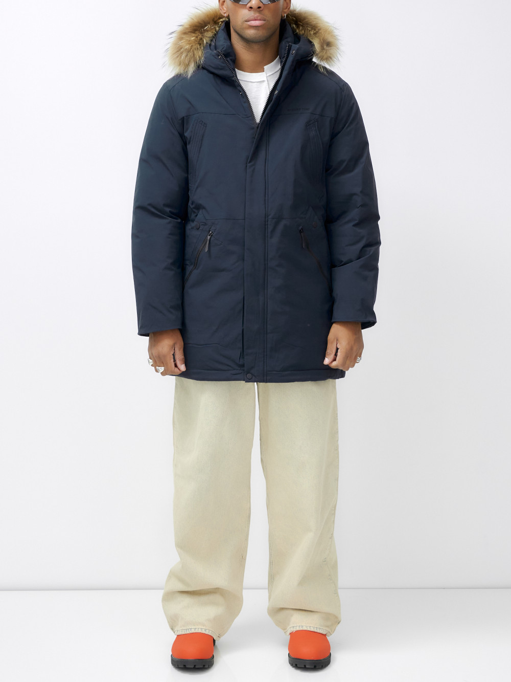 

Парка мужская NoBrand AD999 синяя 4XL, Синий, AD999
