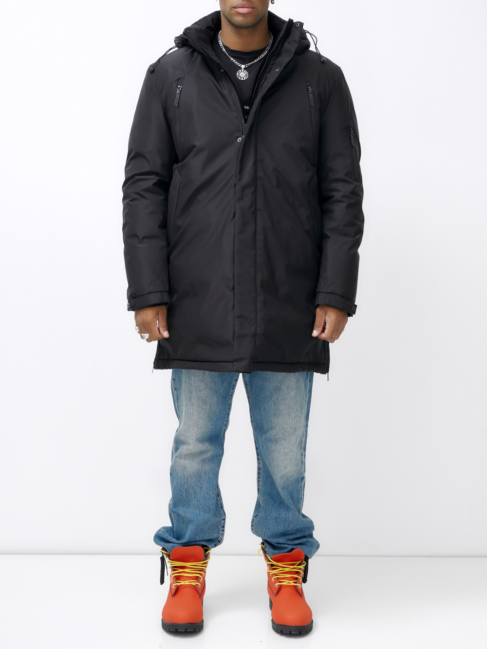 

Парка мужская NoBrand AD8385 черная 4XL, Черный, AD8385