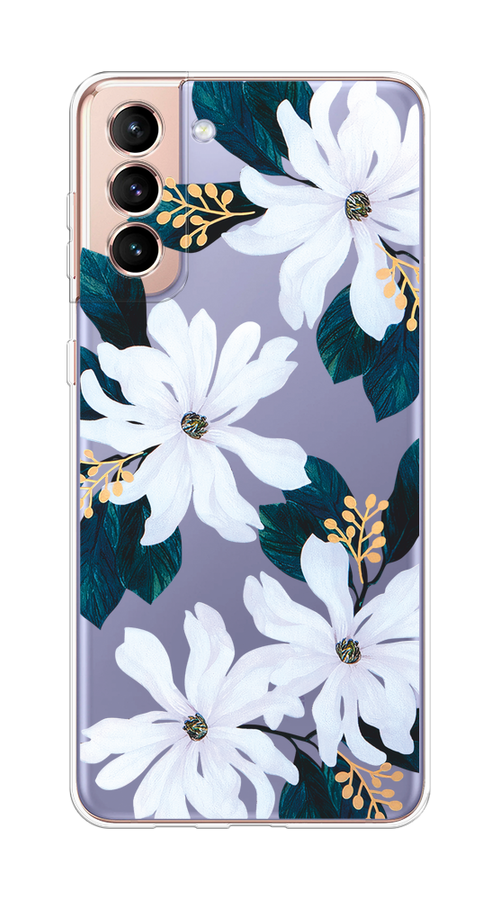 

Чехол на Samsung Galaxy S21 Plus "Delilah Flower", Зеленый;белый, 2102150-1