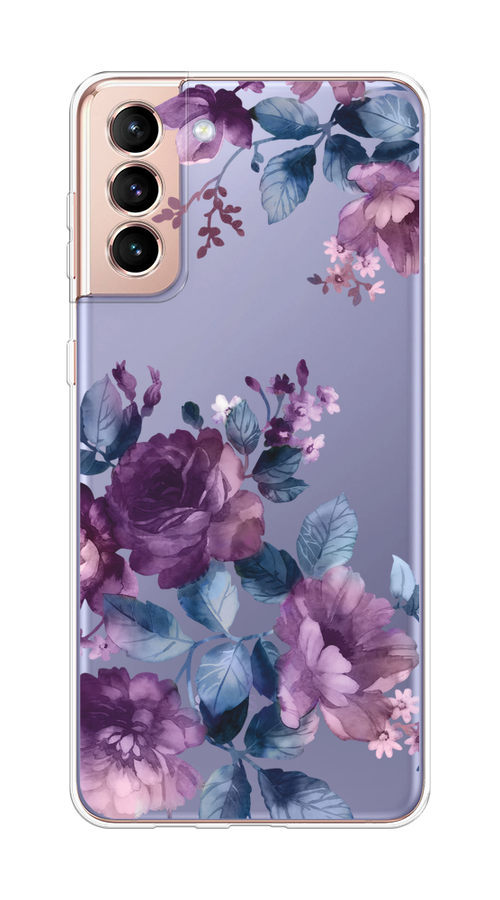

Чехол на Samsung Galaxy S21 Plus "Purple Blossoms", Синий;фиолетовый, 2102150-1