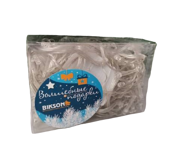 

Гирлянда ТМ "Bikson" бахрома 96LED, 3,0*0,6м, желтый, 4 реж, прозр пров, коннект, арт. WWK