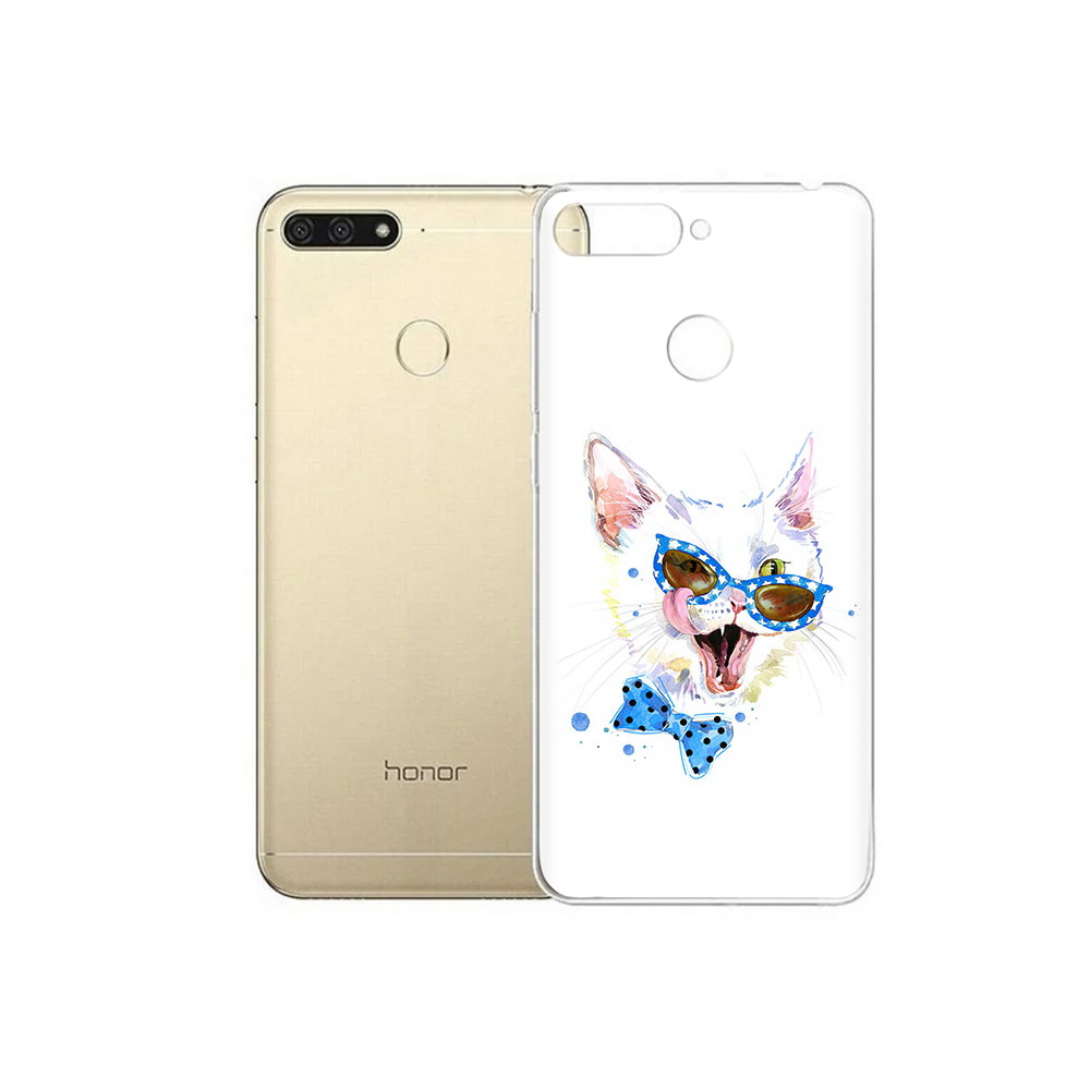 

Чехол MyPads Tocco для Huawei 7C белый кот (PT111175.61.229), Прозрачный, Tocco