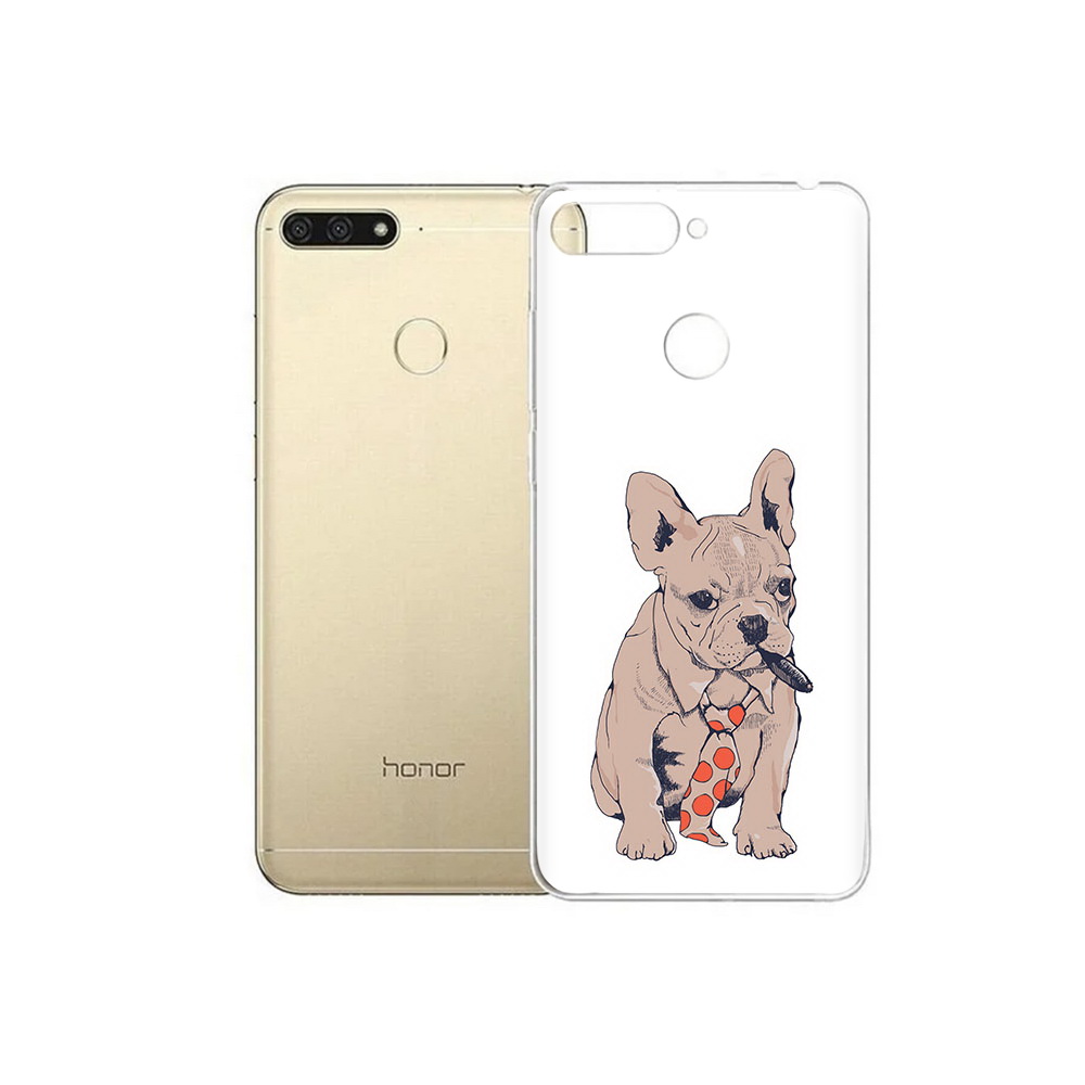 

Чехол MyPads Tocco для Huawei 7C бульдог с сигарой (PT111175.61.250), Прозрачный, Tocco