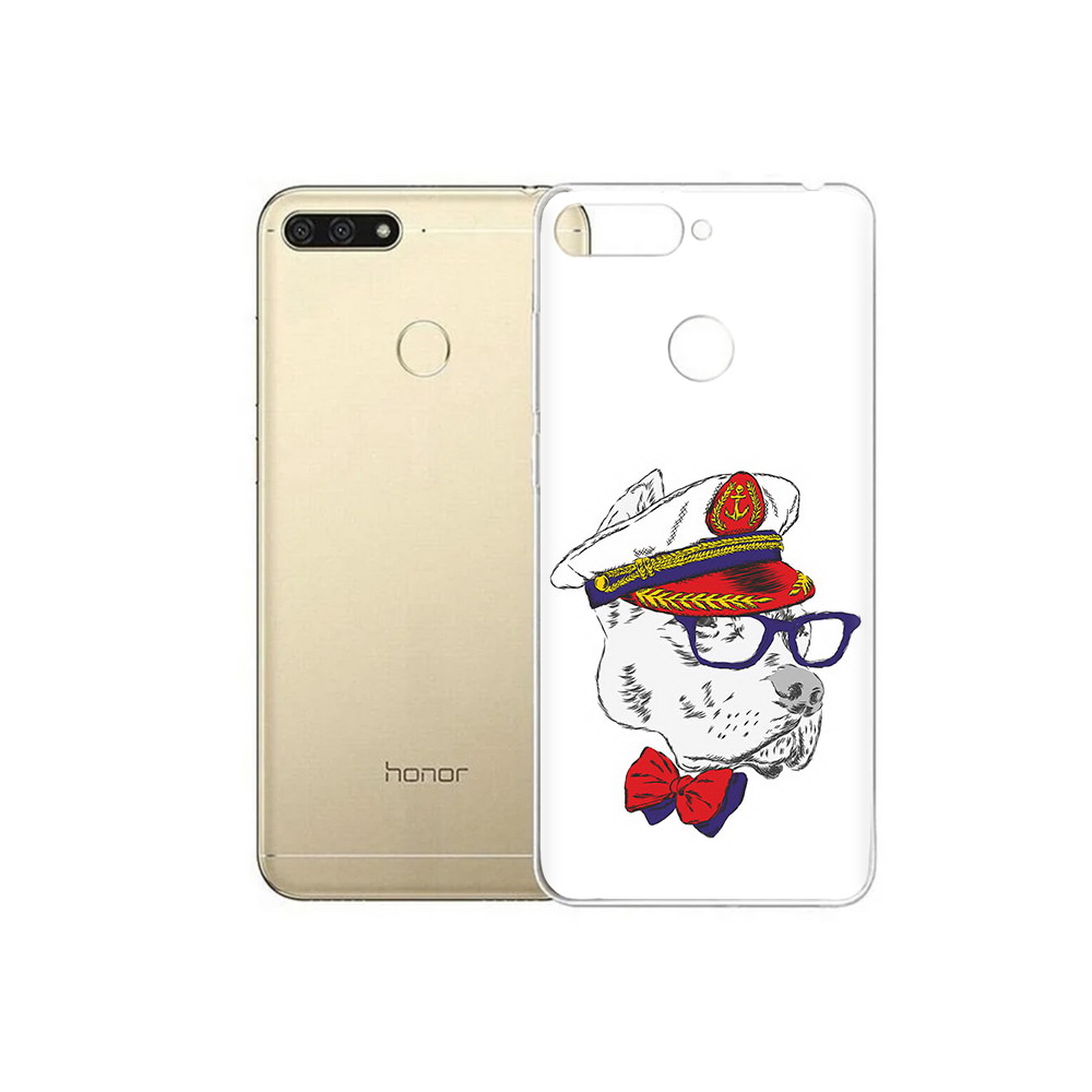 

Чехол MyPads Tocco для Huawei 7C бульдог (PT111175.61.251), Прозрачный, Tocco
