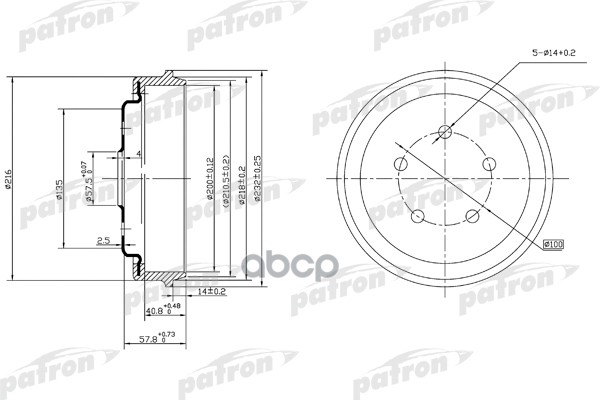 

PATRON Барабан тормозной PATRON PDR1001 комплект 1 шт