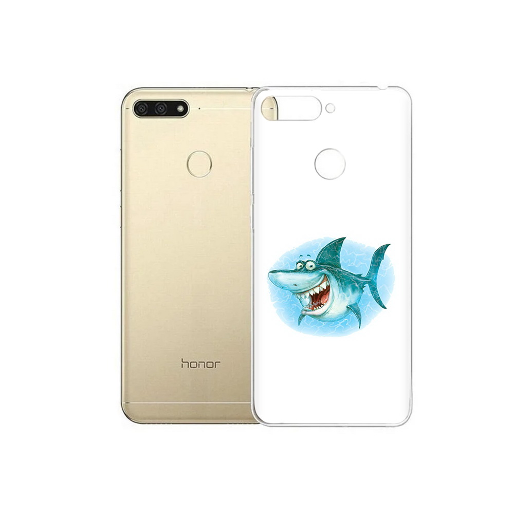 

Чехол MyPads Tocco для Huawei 7C веселая акула (PT111175.61.261), Прозрачный, Tocco