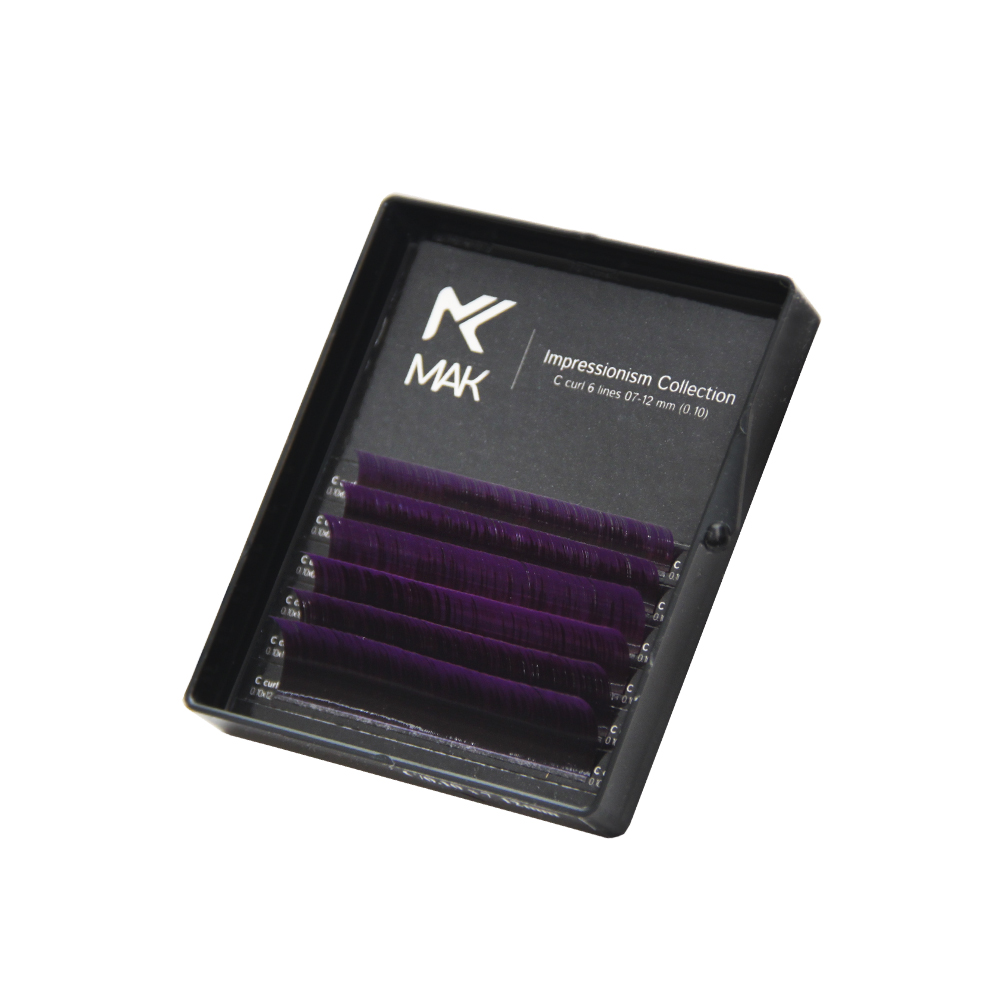 

Омбре ресницы МАК (Violet) МИНИ-МИКC (6 линий) C+ 0.07 7-12mm, Синий