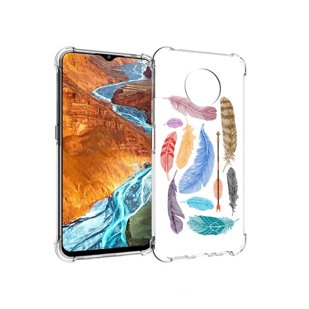 

Чехол MyPads Tocco для Nokia G300 разноцветные перья (PT224563.108.572), Прозрачный, Tocco