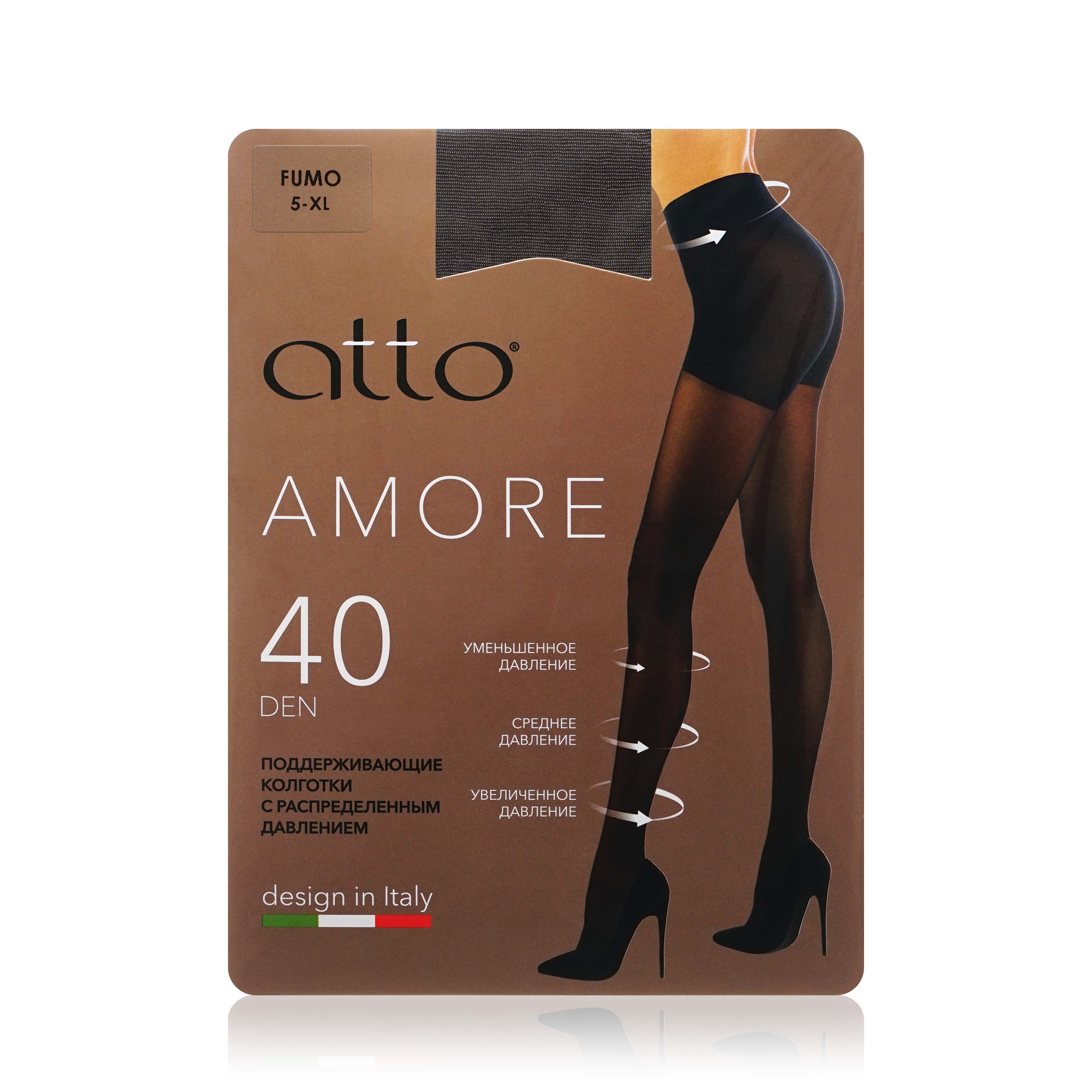 

Колготки женские Atto Amore серые  размер, Серый, Amore
