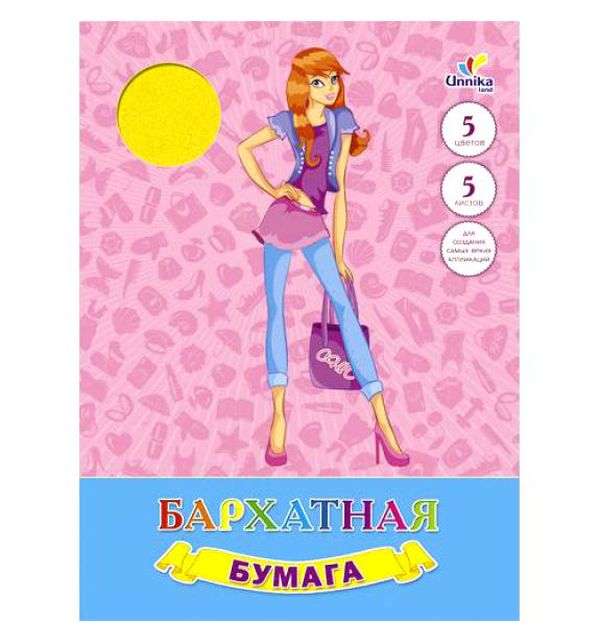 

Бумага цветная 5л Unnika Модница Флора