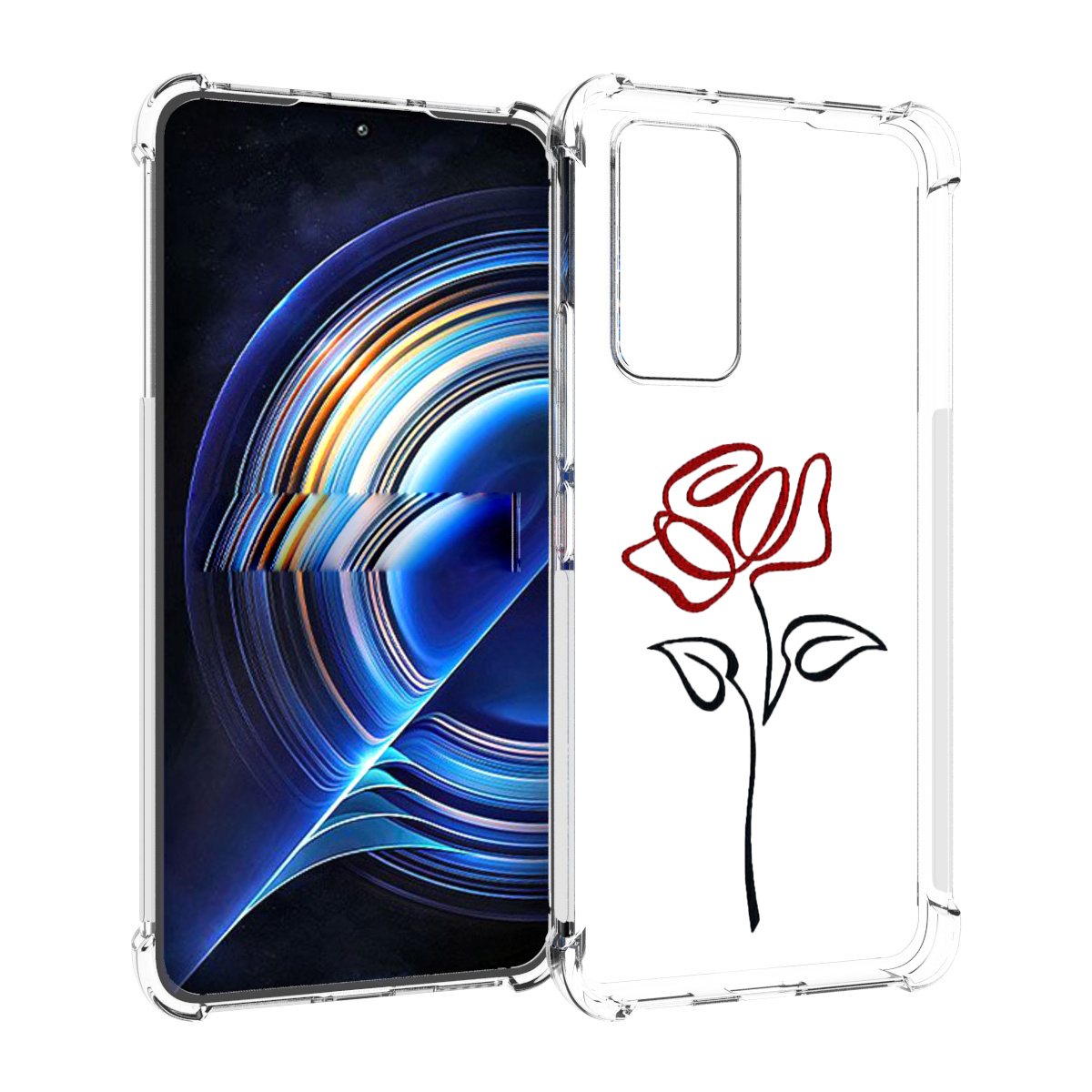 

Чехол MyPads цветок в одну линию для Tecno Camon 19 Neo, Прозрачный, Tocco