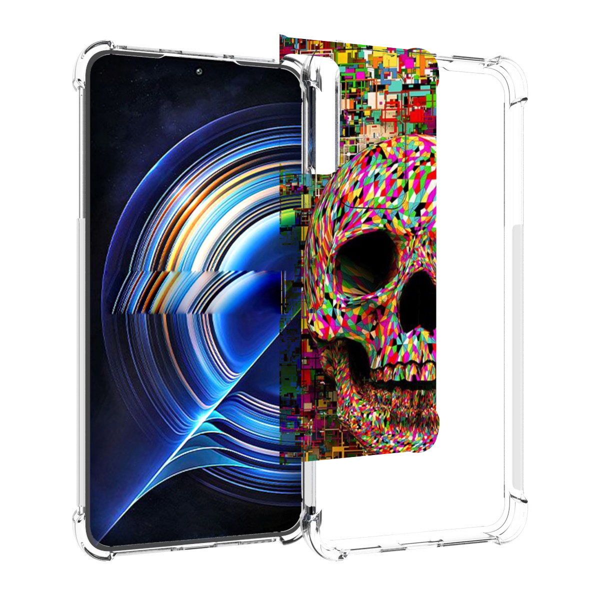 

Чехол MyPads череп красочные цвета для Tecno Camon 19 Neo, Прозрачный, Tocco