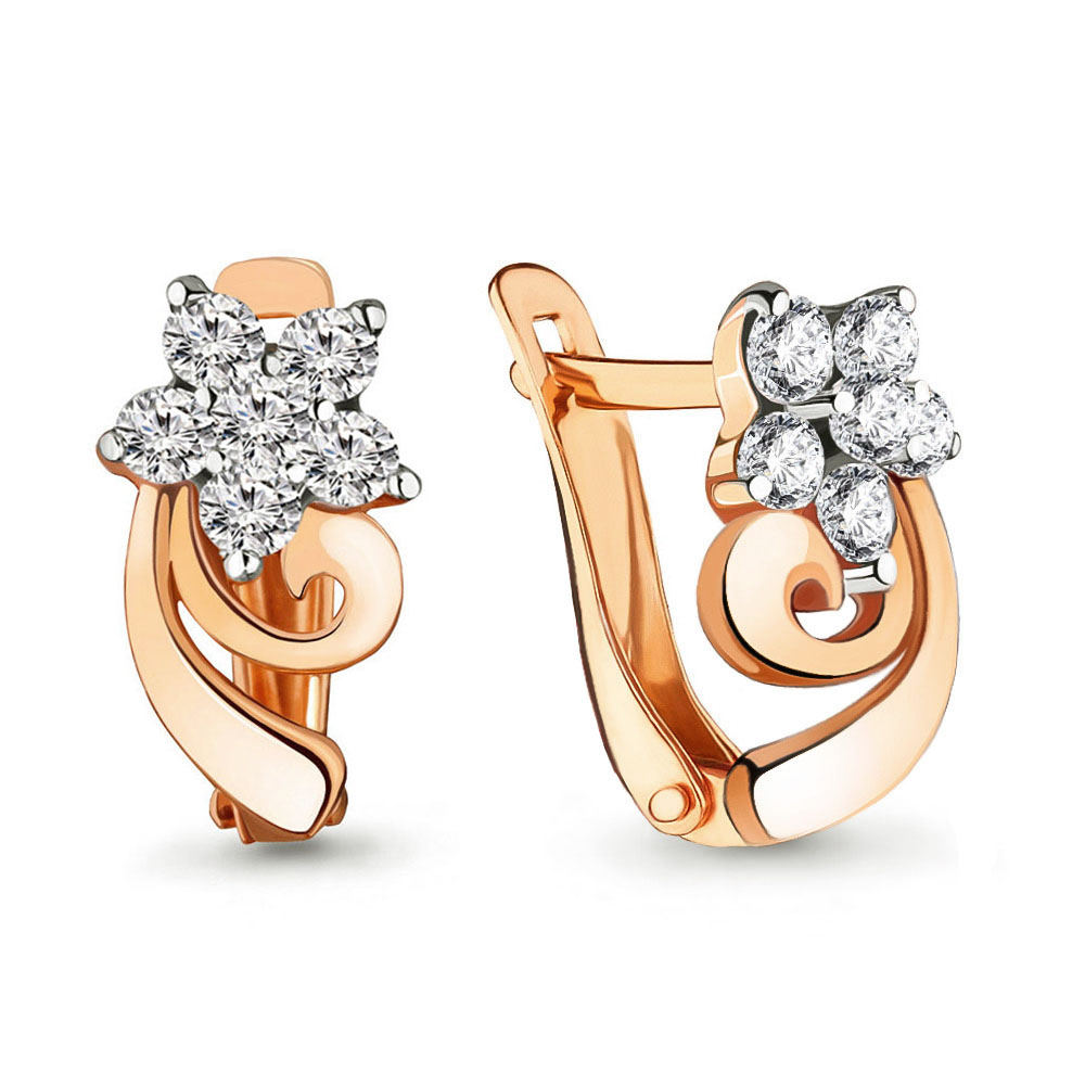 

Серьги из серебра с фианитом Aquamarine 45371А_925_з, 45371А_925_з
