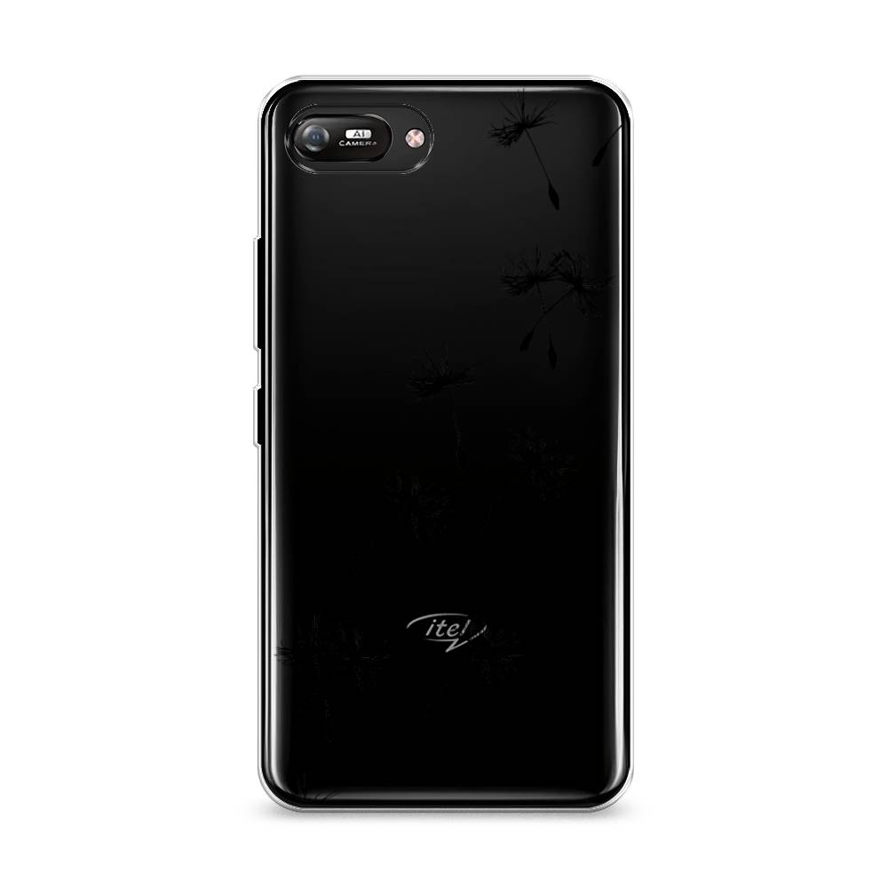 

Чехол Awog на Itel A25/A35 "Летящие одуванчики", Прозрачный;черный
