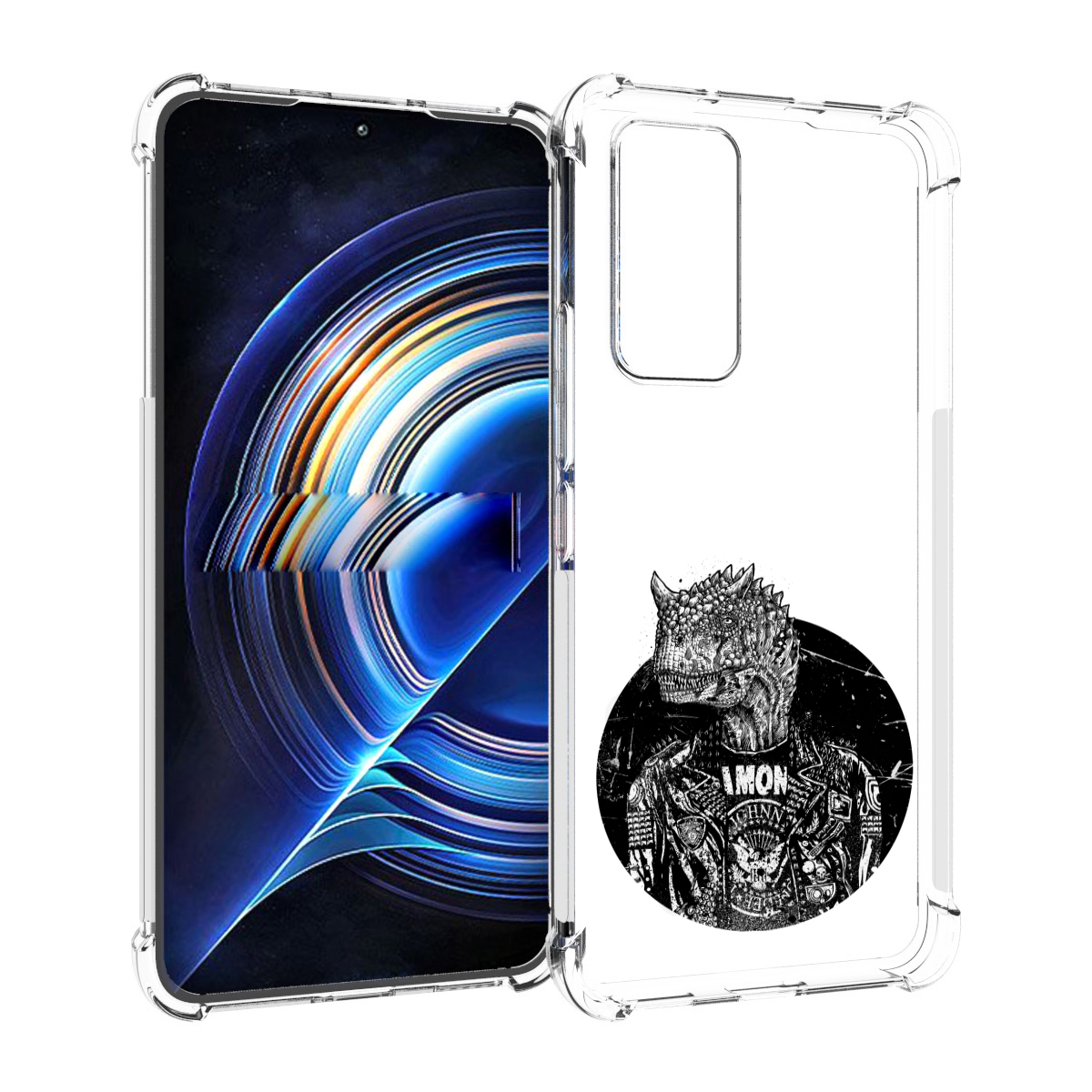 

Чехол MyPads динозавр в куртке для Tecno Camon 19 Neo, Прозрачный, Tocco