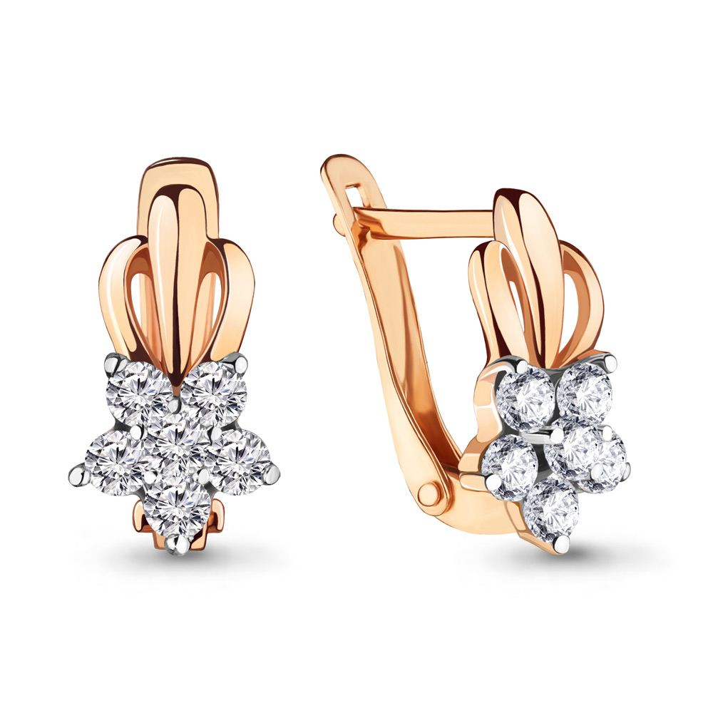 

Серьги из серебра с фианитом Aquamarine 45373А_925_з, 45373А_925_з