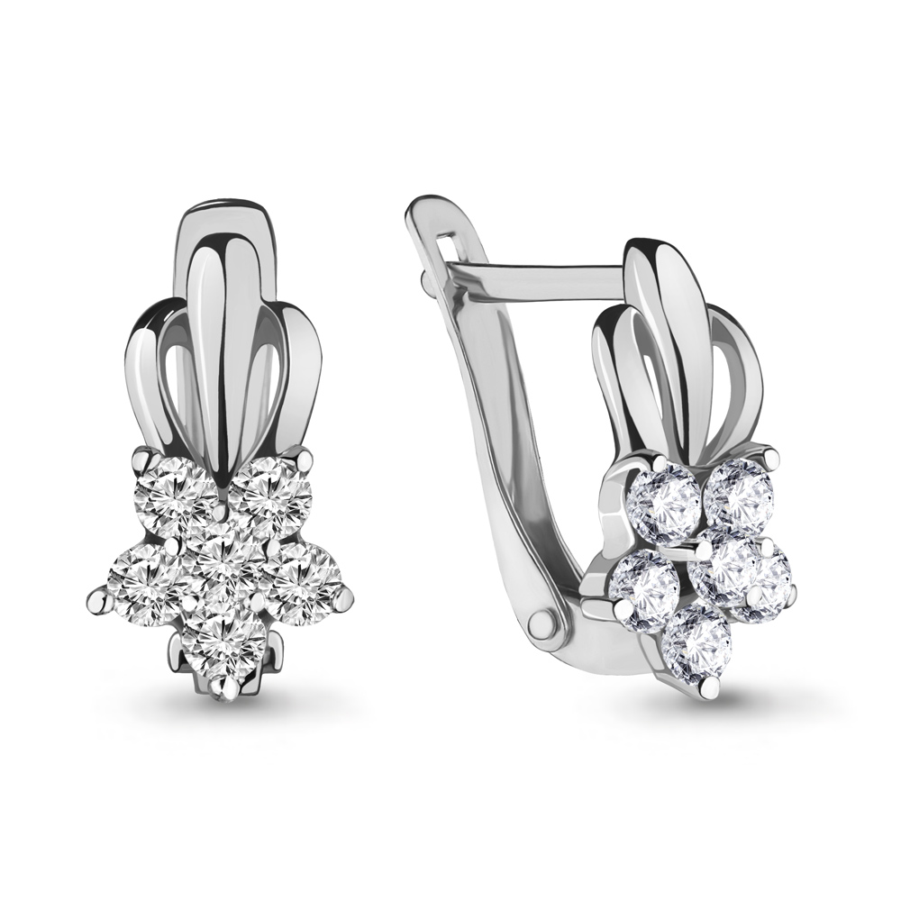 

Серьги из серебра с фианитом Aquamarine 45373А_925_р, 45373А_925_р