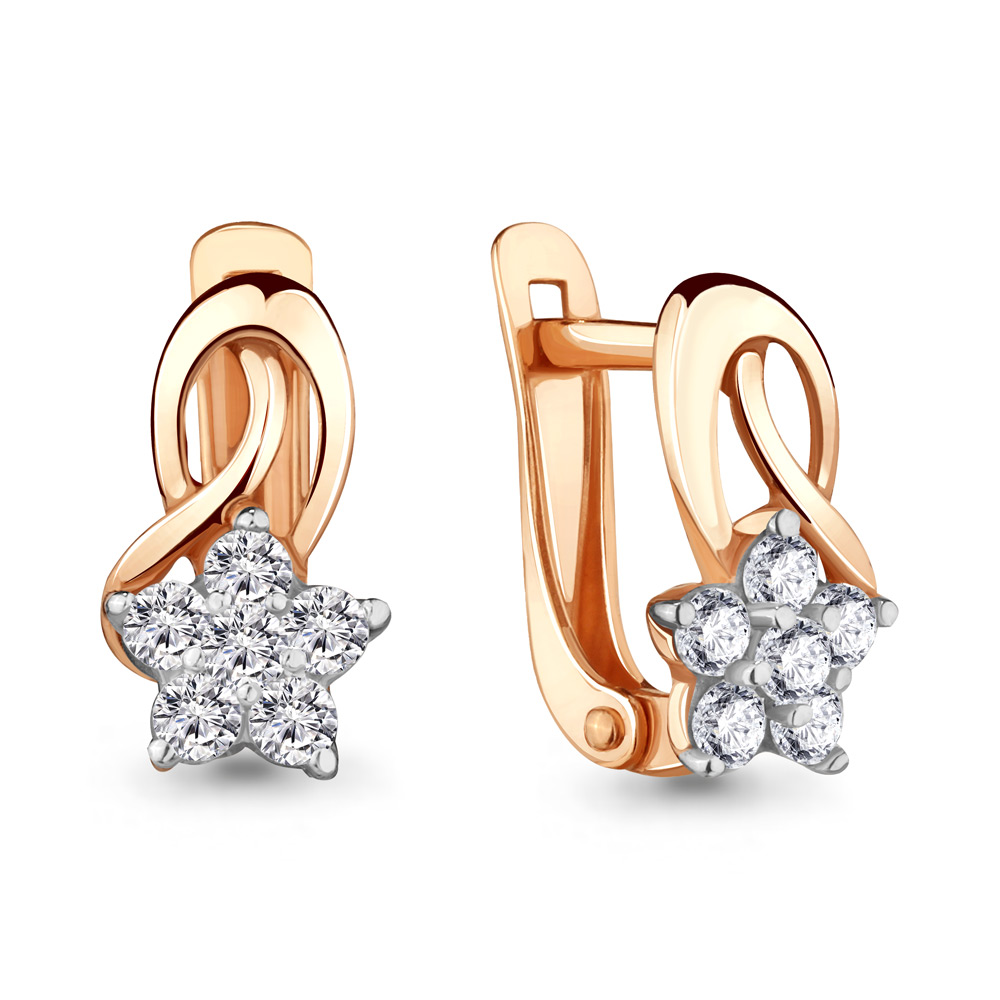 

Серьги из серебра с фианитом Aquamarine 45376А_925_з, 45376А_925_з