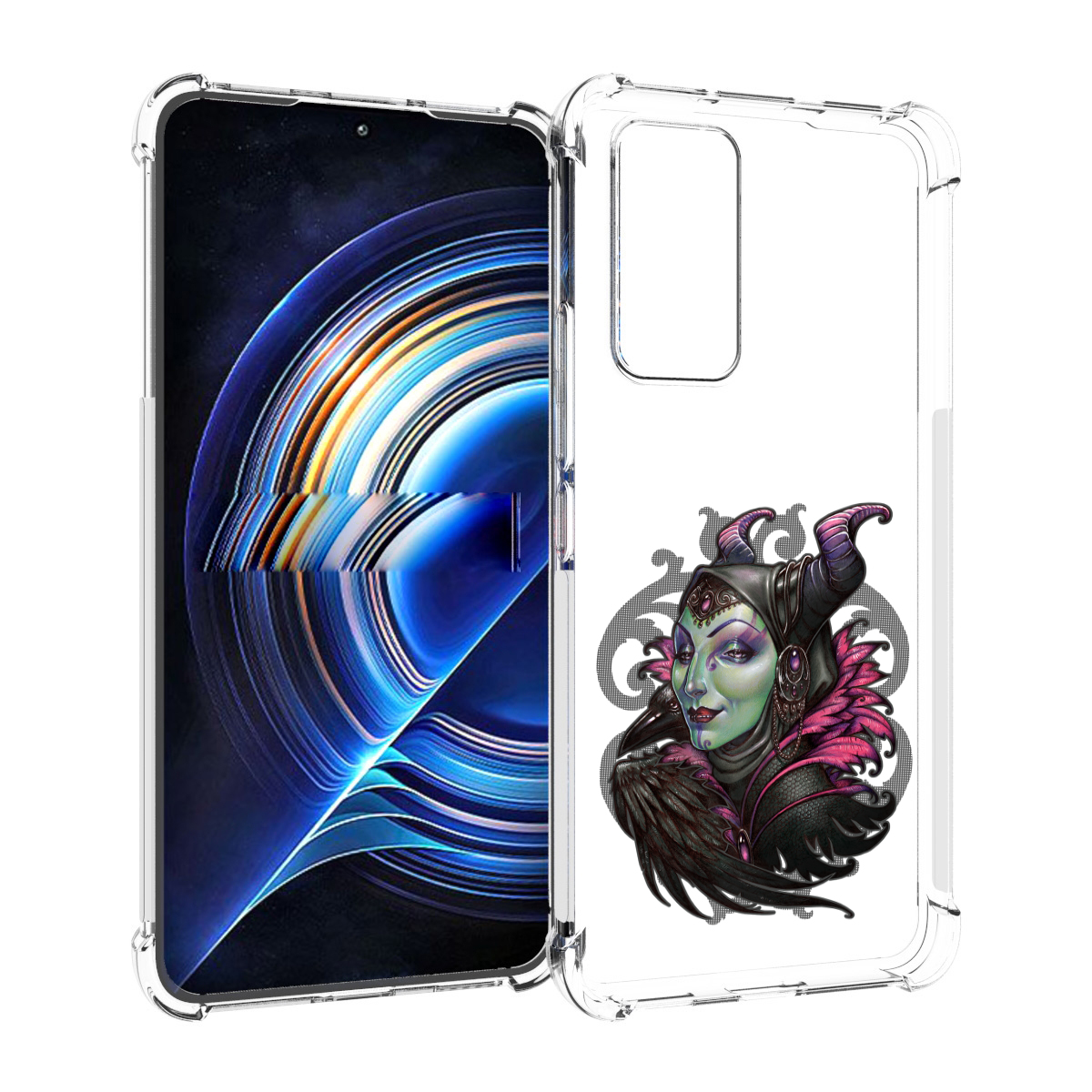 

Чехол MyPads зеленая девушка с вороном для Tecno Camon 19 Neo, Прозрачный, Tocco