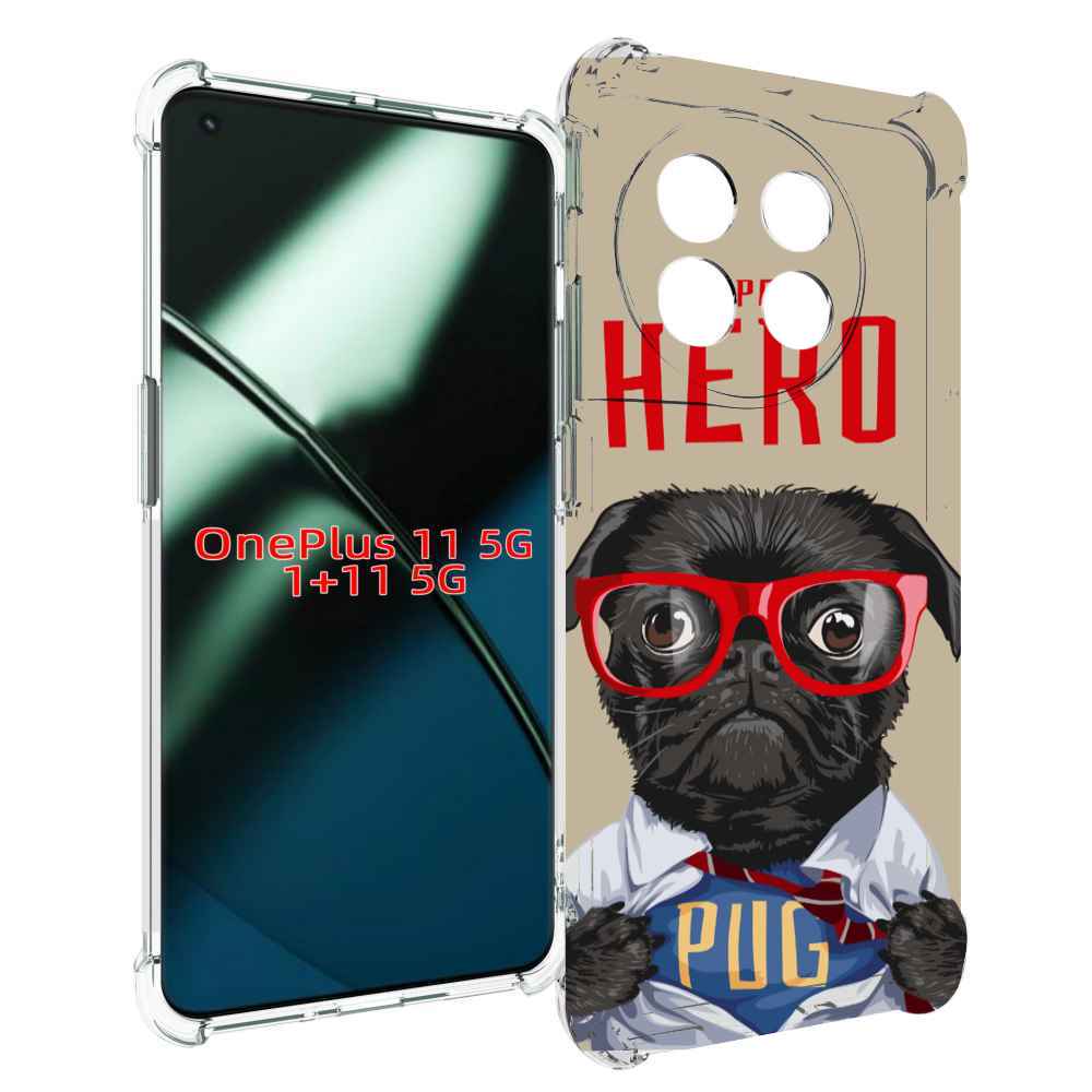 

Чехол MyPads Герой-PUG для OnePlus 11, Прозрачный, Tocco